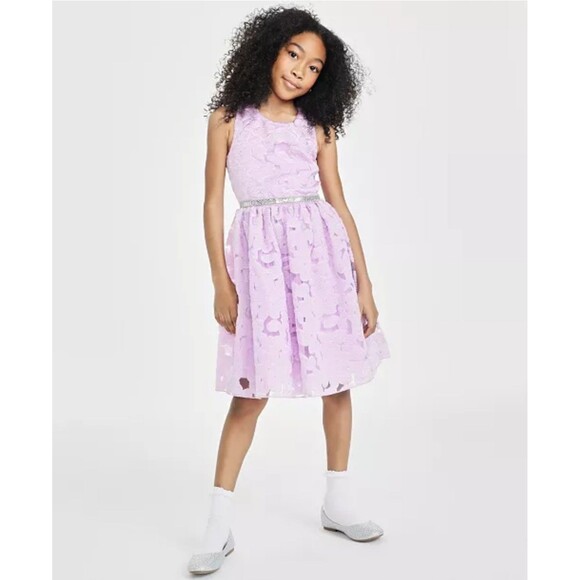 Speechless Girls' Sleeveless Organza Jacquard Party Dress size 7 - Picture 1 of 6